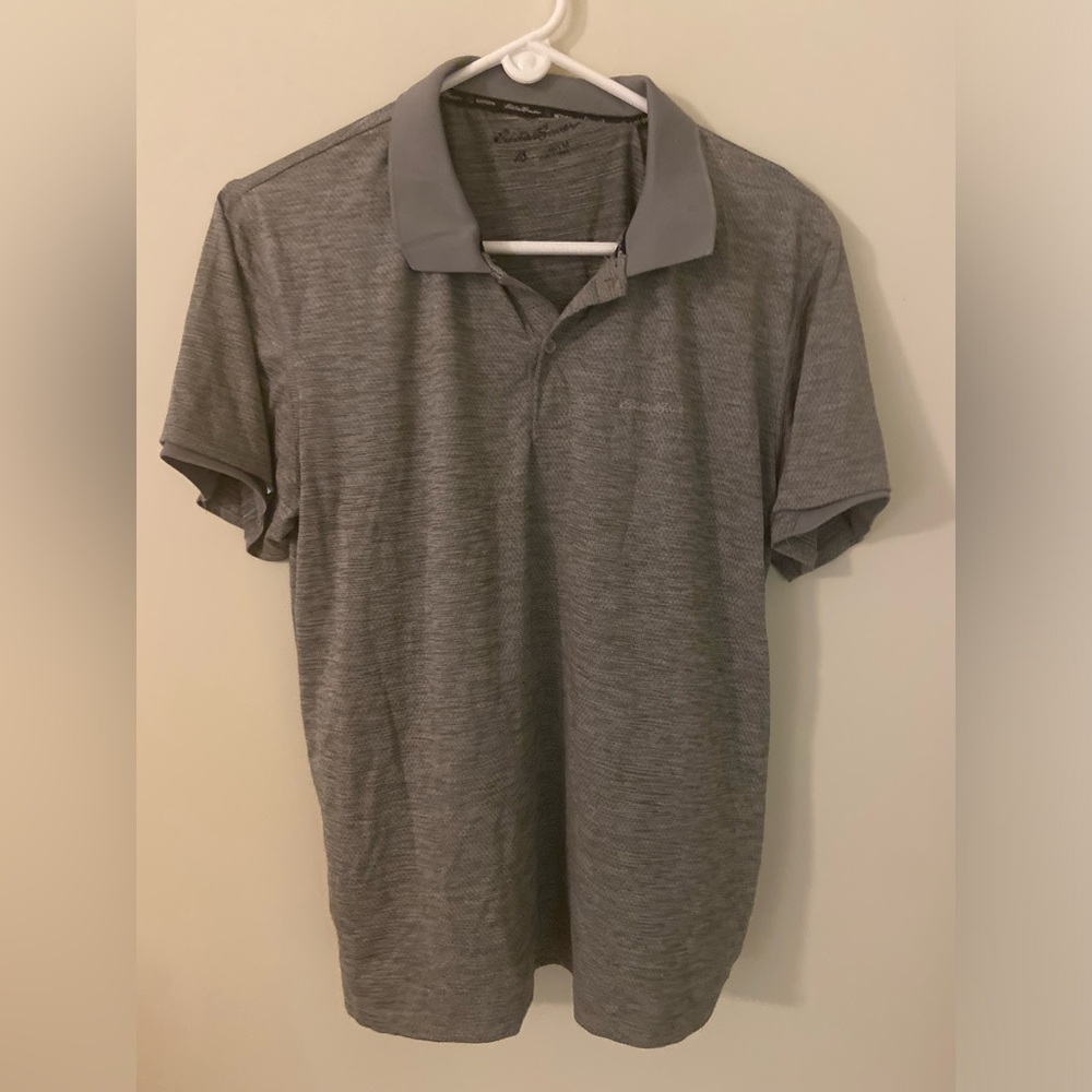 Eddie Bauer Men's Gray Polo Shirt